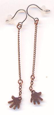 掌(手のひらチェーンピアス◆◇◆髪の間から見えそうで見えないのがかわいいです(笑)◆◇◆イヤリングとピアスの専門店夢工房アクセサリーズ